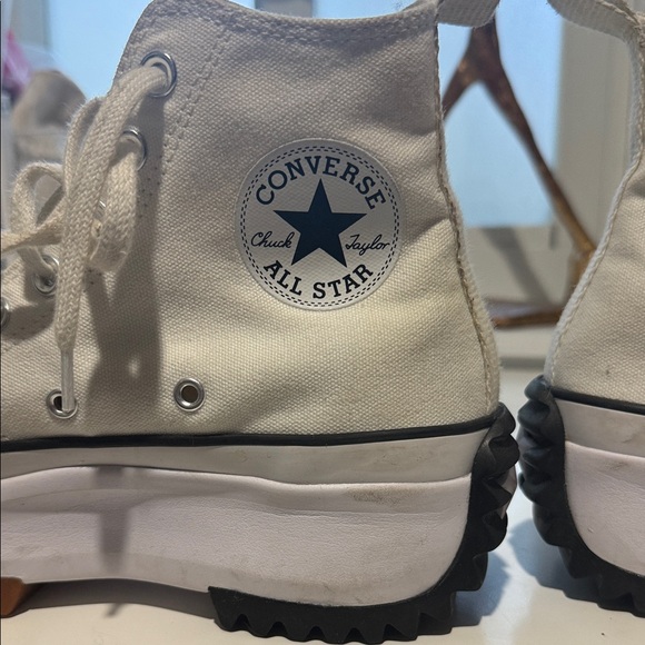 Converse Women's White Platform High-Tops - Picture 7 of 10